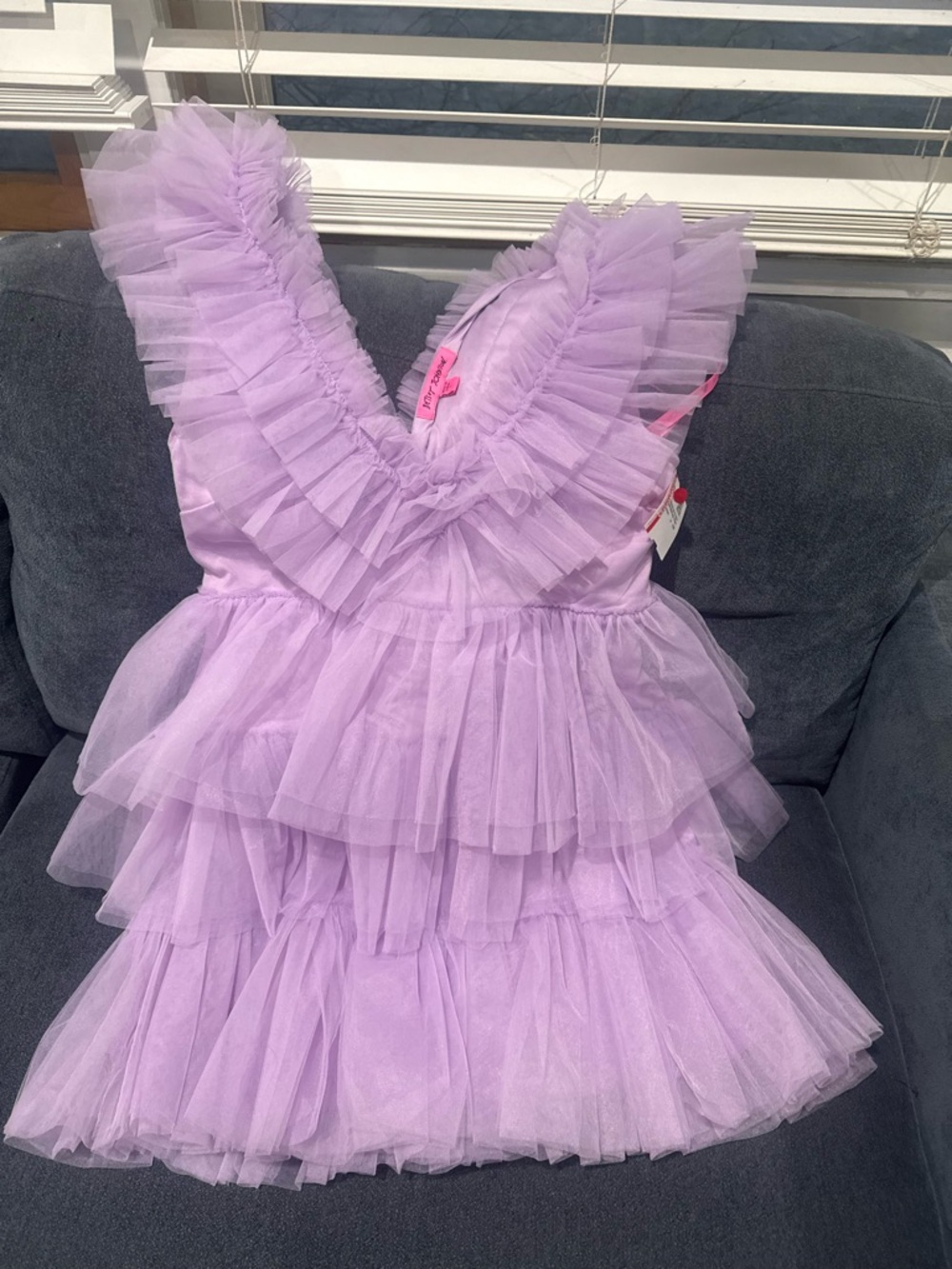 Betsey Johnson Lavender Ruffle Tulle Dress festival